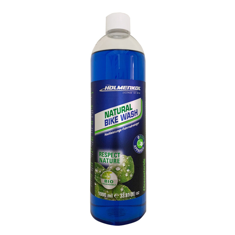 Holmenkol Fahrradreiniger Blaue Flasche Holmenkol Natural Bike Wash, ein Hochleistungs-Fahrradreiniger für alle Rahmenmaterialien.
