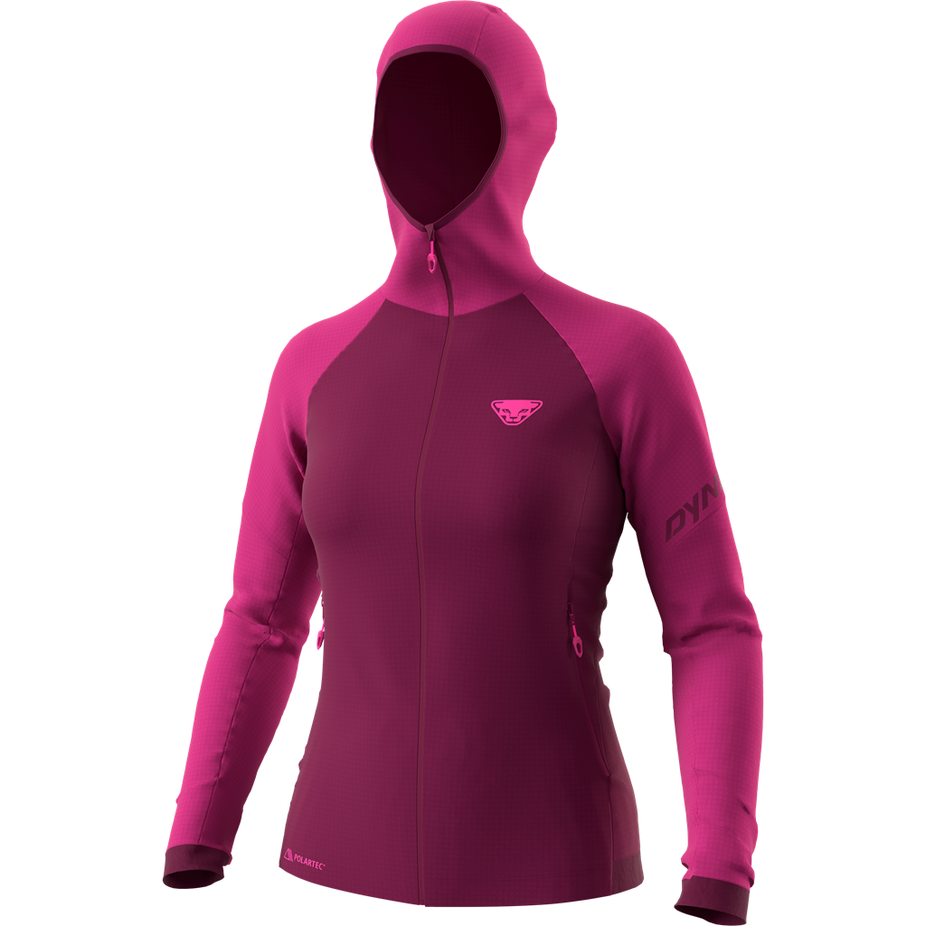 Flamingo Kapuzenjacke Damen Flamingo farbene Damen Kapuzenjacke aus Polartec® Fleece mit durchgehendem Reißverschluss und Kapuze.