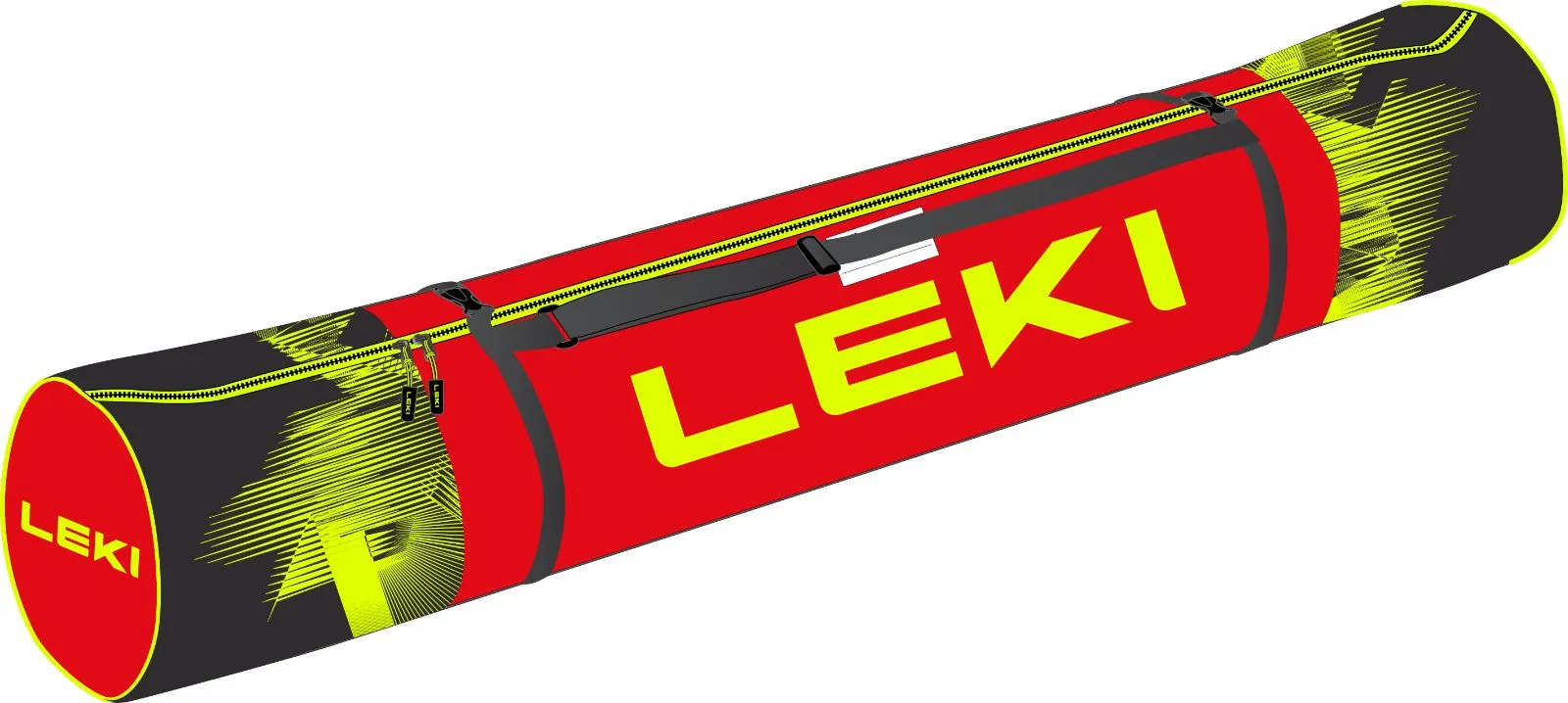 LEKI Alpine Ski Bag 185 Black-Yellow-Red