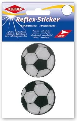 Kleiber Reflex Sticker Fussbälle 2 Stück Ø 6,5 cm Silber