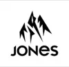 Schwarzes Logo von Jones: stilisierte, zackige Bergsilhouette über dem Schriftzug "JONES".