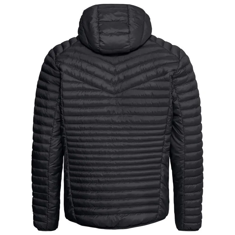 Rückansicht der schwarzen Head Primo Hooded Jacket mit Kapuze und horizontaler Steppung.
