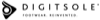 Schwarzes Logo mit abstraktem Symbol links und dem Wort "DIGITSOLE" darüber "FOOTWEAR REINVENTED" in kleineren Buchstaben.