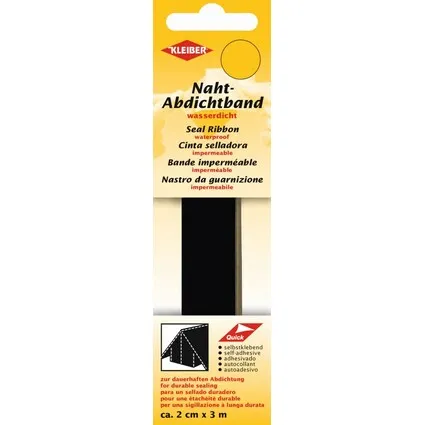 KLEIBER Naht-Abdicht-Band 20 mm x 3 m Schwarz – selbstklebend & wasserdicht