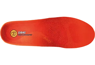 Orange Sidas 3 feet Winter Mid Sohle mit Logo und Fußabdruckmuster, isolierend, für Komfort.