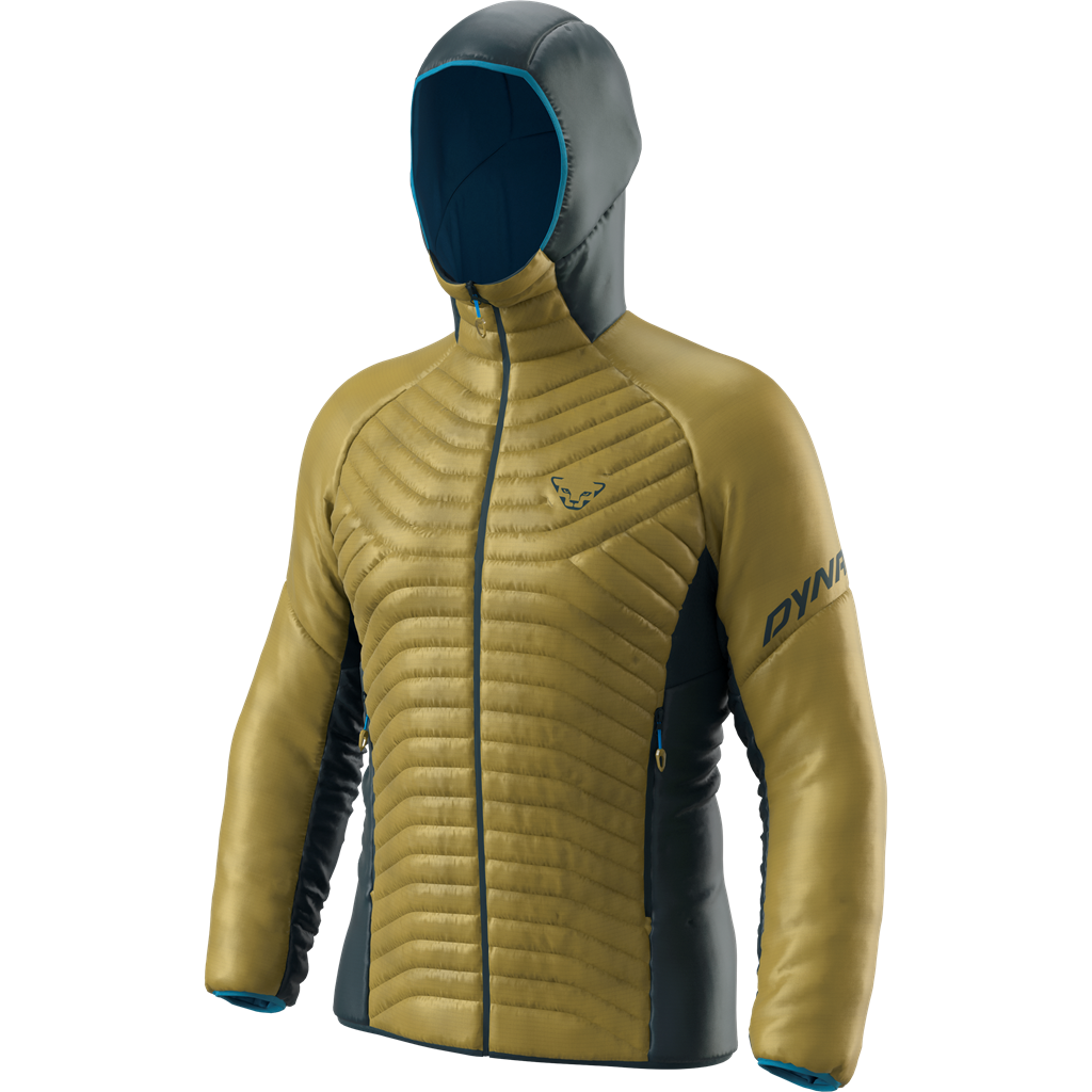 Herren Kapuzenjacke Army Herren Speed Insulation Kapuzenjacke in Army-Optik. Die Jacke hat abgesteppte Kammern und eine Kapuze in Grau mit blauen Details.