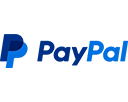 Das PayPal-Logo in Blau und Hellblau. Zwei ineinander verschlungene "P" bilden das Markenzeichen.