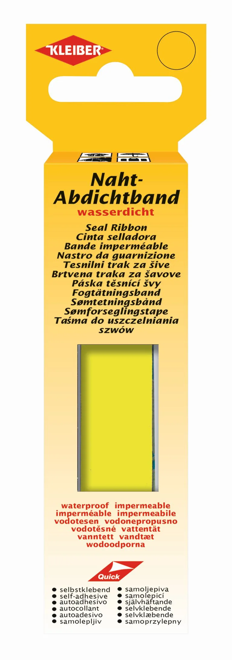KLEIBER Naht-Abdicht-Band 2 cm x 3 m Neongelb – selbstklebend & wasserdicht