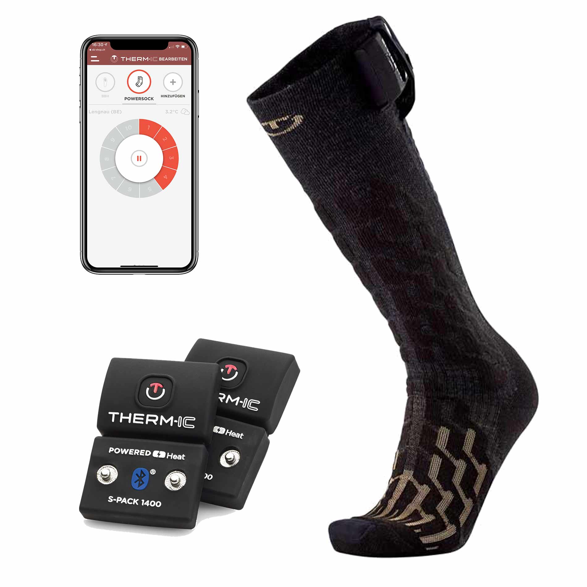 Powersocks Heat Fusion Men + S-Pack 1400B