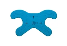 Blaue Sidas IPS B-Form Einlegesohle, flach ausgebreitet, mit Markierungen und "M" Größenangabe.