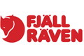 Rotes Fjällräven-Logo: Ein nach links gewandter Fuchs-Kopf neben dem Schriftzug "FJÄLLRÄVEN".