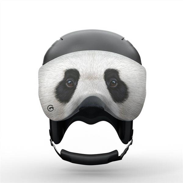Gogglesoc Panda Visorsoc | Skibrillen Schutz und Putztuch mit Style