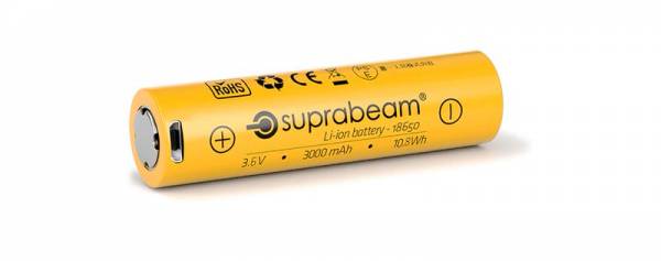Suprabeam Li-Ion 18650 USB 3000 mAh batterie für M6 | LED Lampen  | ski-shop.ch | Onlineshop